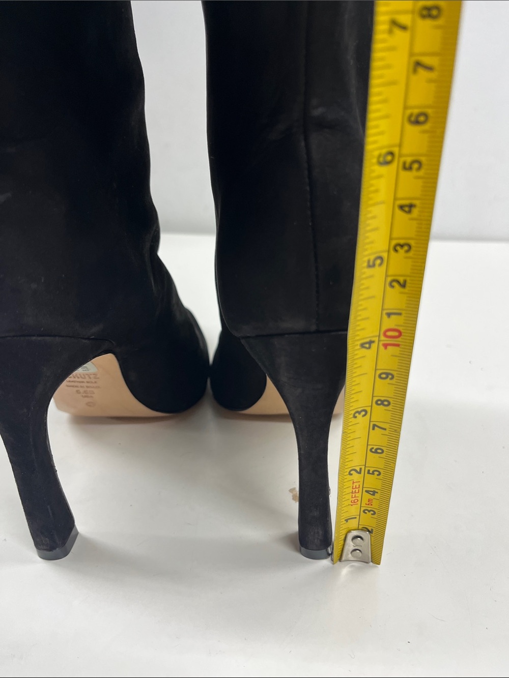 New Schultz Maryana Sculpt Nubuck Boot in Black Suede Size 5.5 - Picture 5 of 10